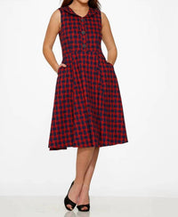 Orchid Bloom - Plaid Swing Dress