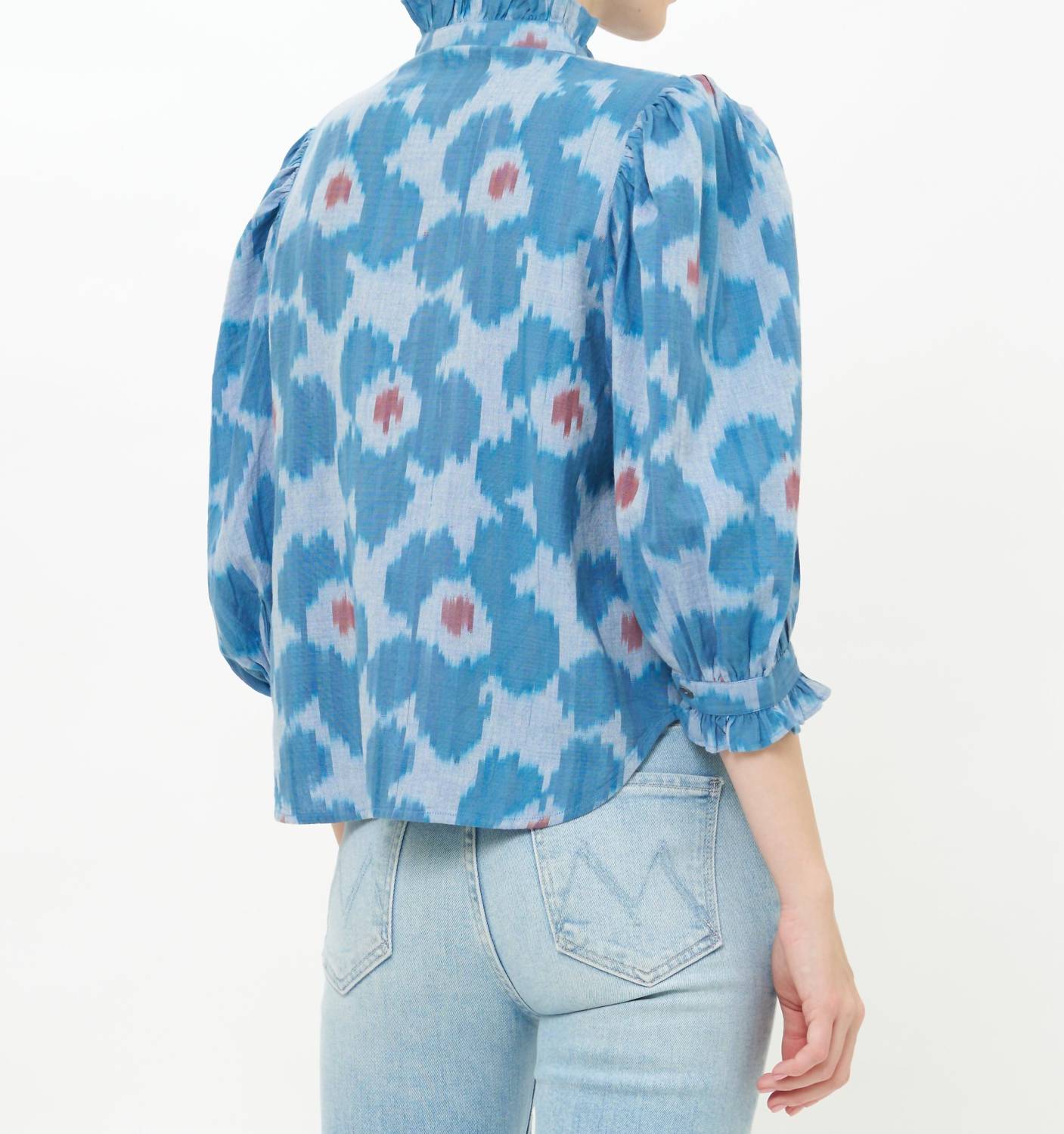 Oliphant - Ruffle Front Button Blouse