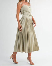 EB Luxe Sophie Dress in beige green - women's dress - view 5