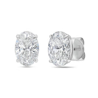 Diana M Jewels - 1.50 Cts Oval Lab Diamond Stud Earrings