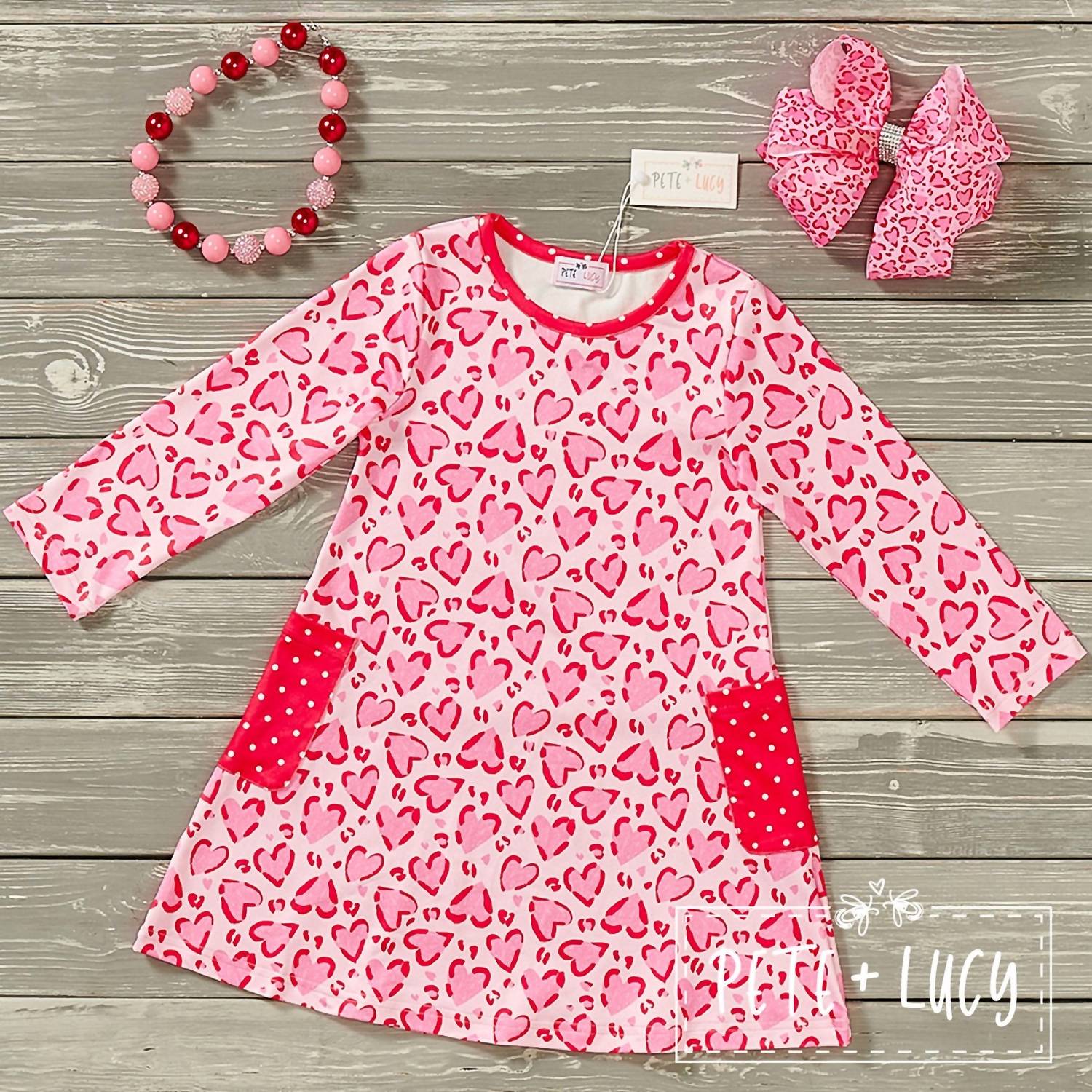 Lovely Leopard Girl Dress- Long Sleeve