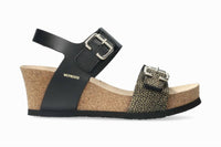 MEPHISTO Women's Lissandra Wedges in black - women's shoe - detail view