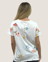 Kyla Seo - Ingrid Embroidered T-shirt