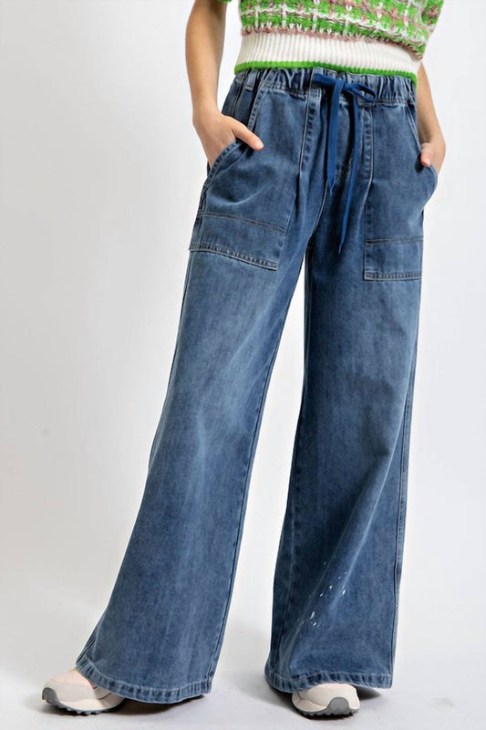 Easel - Lena Wide Leg Denim