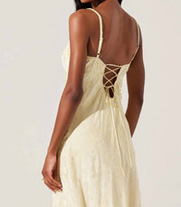 Astr - Kaiya Jacquard Satin Midi Dress