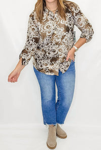 Multiples - Floral Button Up Shirt