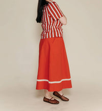 Bobo Choses - Contrast-trim Evasé Midi Skirt