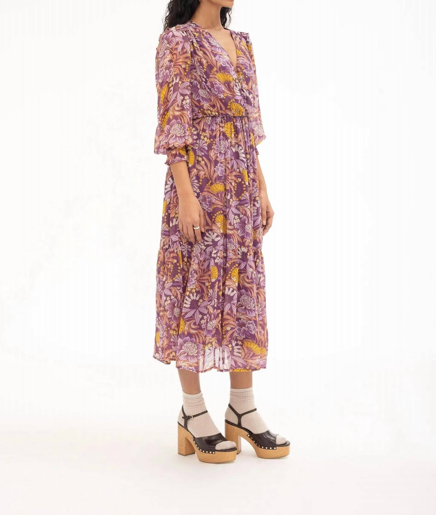 BANJANAN Women's Pearl Dress in violet - women's dress - view 4
