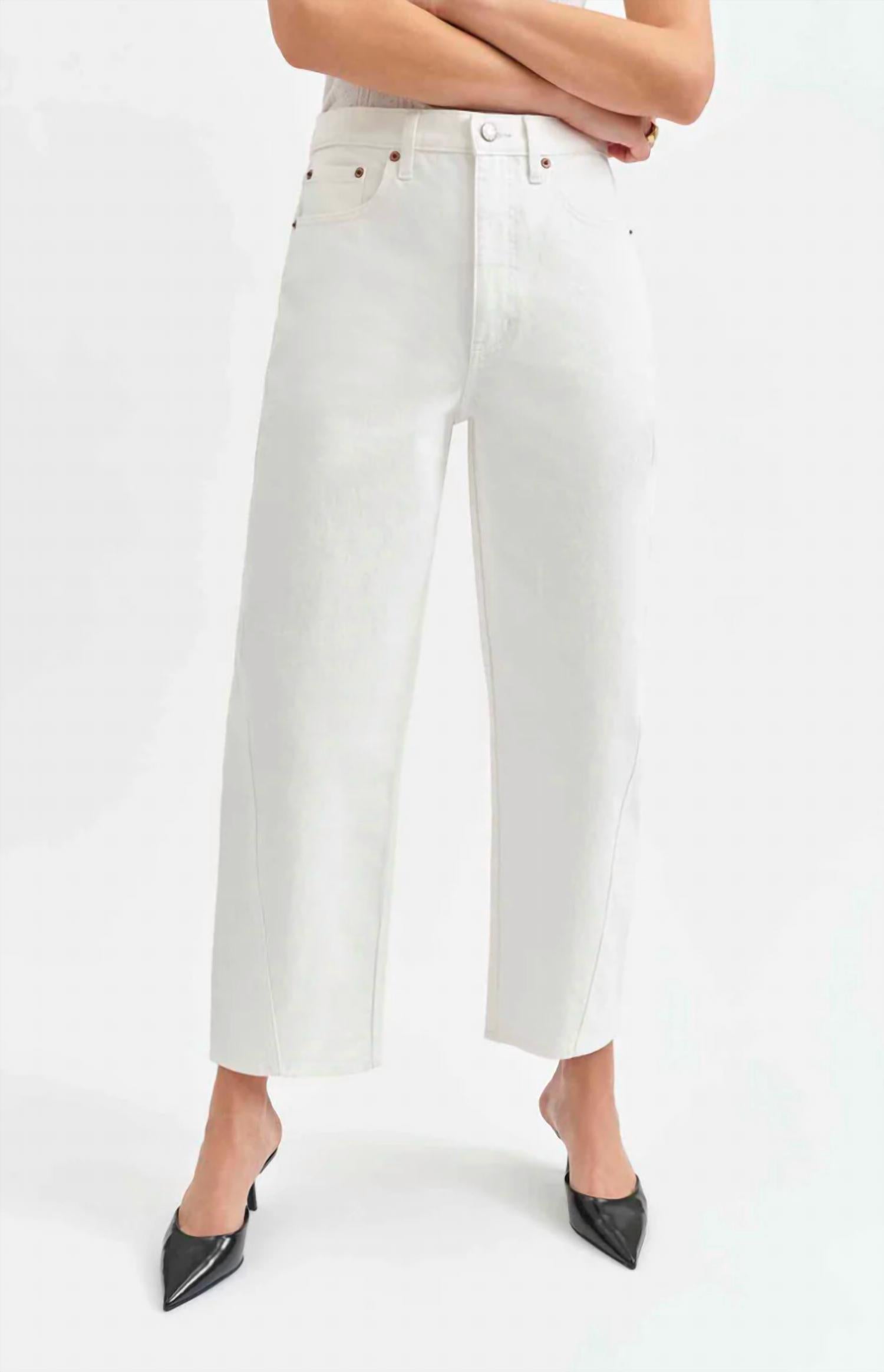 DAZE Westward Barrel Leg Jeans in swan - women's jeans