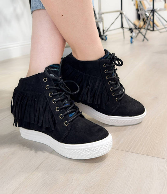 Not Rated - Women's Nick Fringe Sneaker Wedge