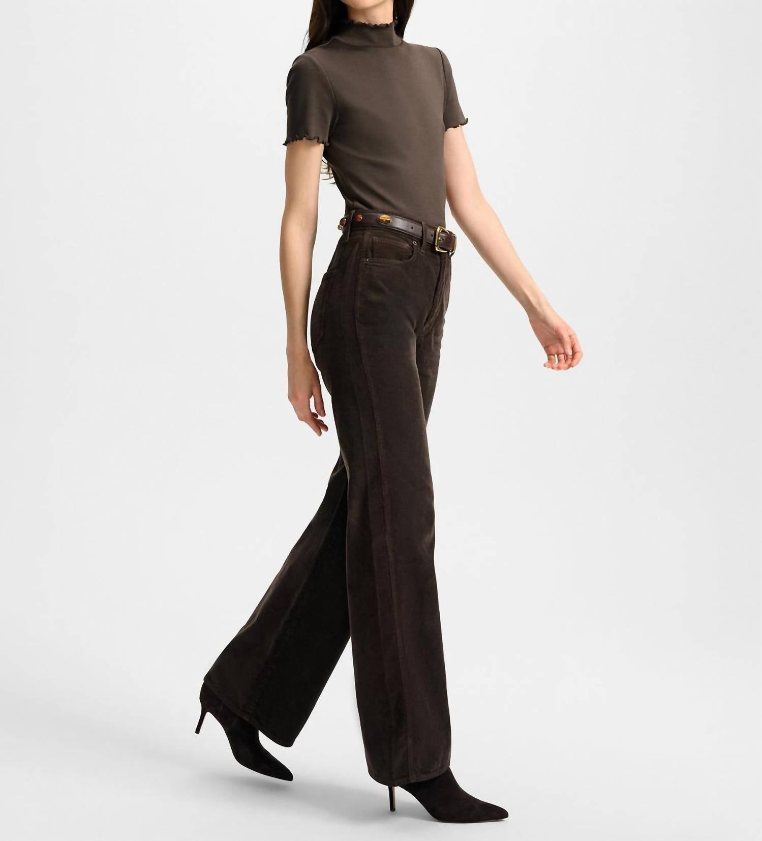 Veronica Beard - Taylor High Rise Wide Leg Corduroy Pants