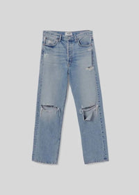AGOLDE 90's mid rise loose fit Jean in threadbare - women's jeans - view 6