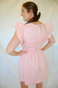 Heyson - Maggie Smocked Neck Dress With Flutter Cap Sleeves