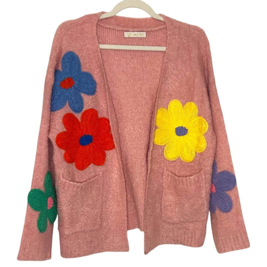 Made In Italy - Women's Floral Open Cardigan
