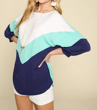 Emerald Collection - Color Block Jersey Tunic Top