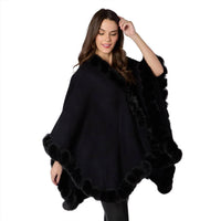Two'S Company - Faux Fur Trimmed Wrap