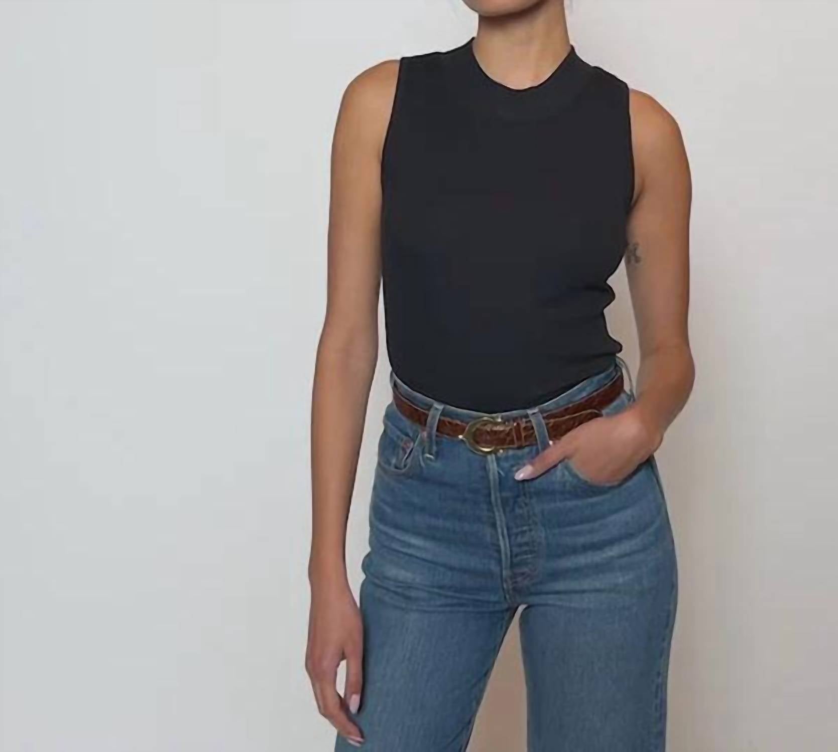 Nation Ltd - Joan Sleeveless Mock Neck Top