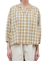 Grade & Gather - Women's Cotton Plaid Blous