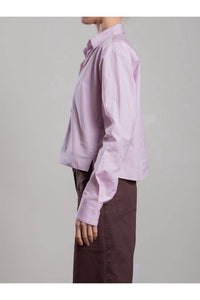 Pharaoh Enzo Japanese Stripe Shirt in lilac - women's shirt - alternate view