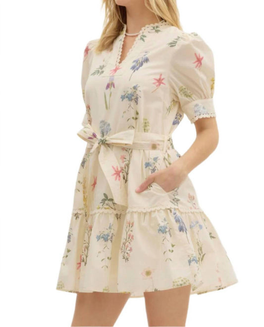 Entro - Deadra Floral Puff Sleeve Dress