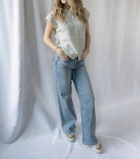 Flying Monkey - Nyc Stone Embellished Wide Leg Pants