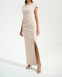 Joseph Ribkoff - Scuba Crepe Sheath Maxi Dress
