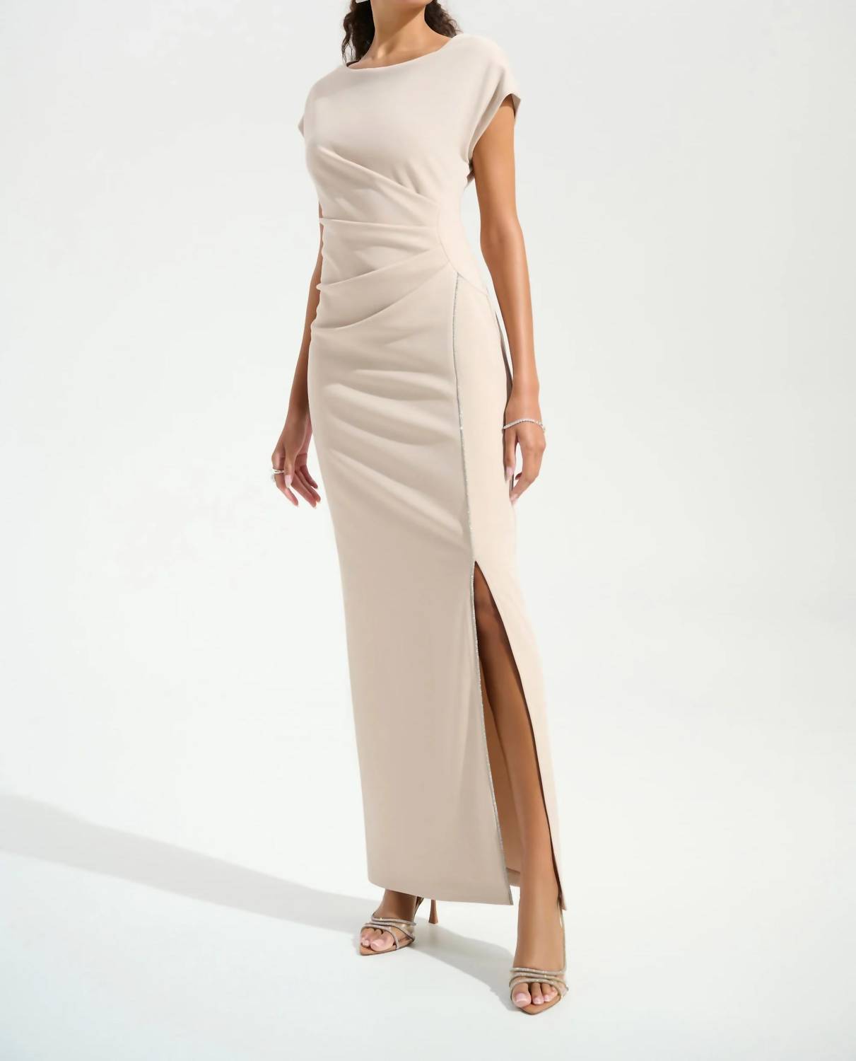 Joseph Ribkoff - Scuba Crepe Sheath Maxi Dress