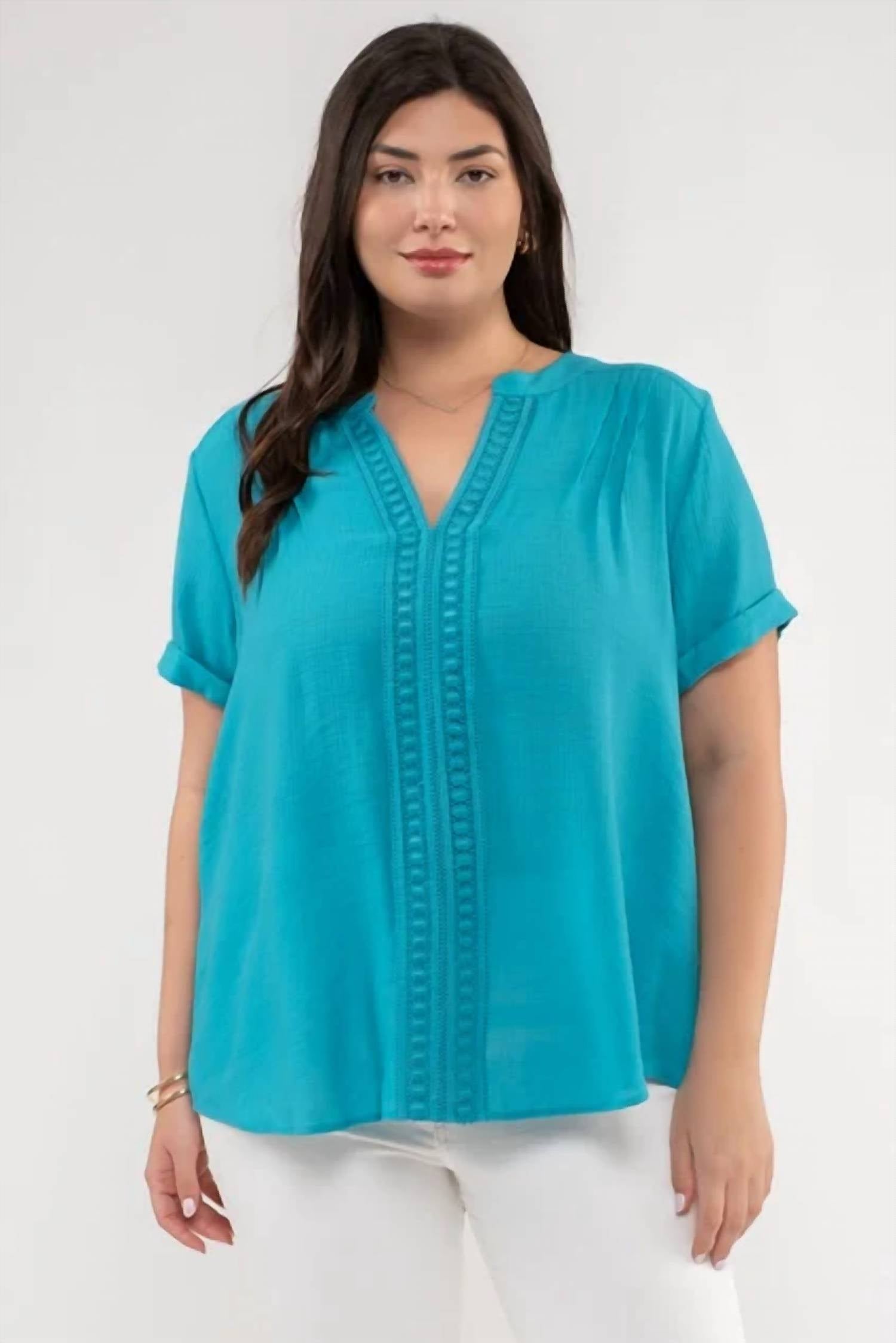 Blu Pepper - Coastal V-neck Blouse
