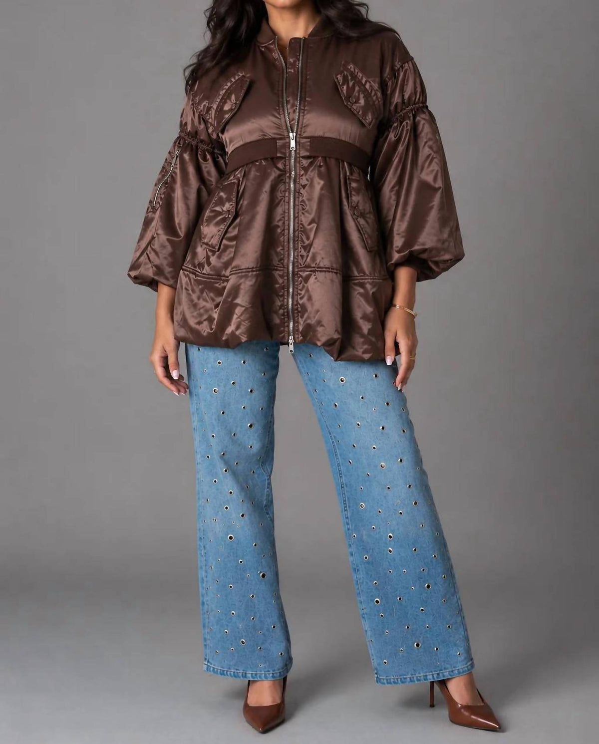For Her Nyc - New Woven Jacket With Contrasting Lining