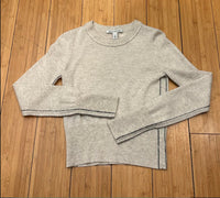 Autumn Cashmere - Women's Crew With Contrast Side Detail Sweater