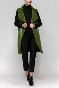 Ic Collection - High Neck Biker Long Vest