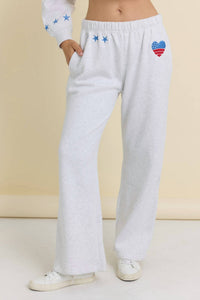 Vintage Havana - Usa Embroidered Wide Leg Pants