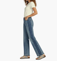 Askk Ny - Two Tone Low Rise Straight Denim Pants