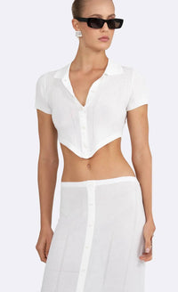 Nonchalant Label - Palmer Polo Crop Top