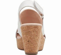 Clarks Women's Annadel Wedge Sandal in white - women's shoe - view 4