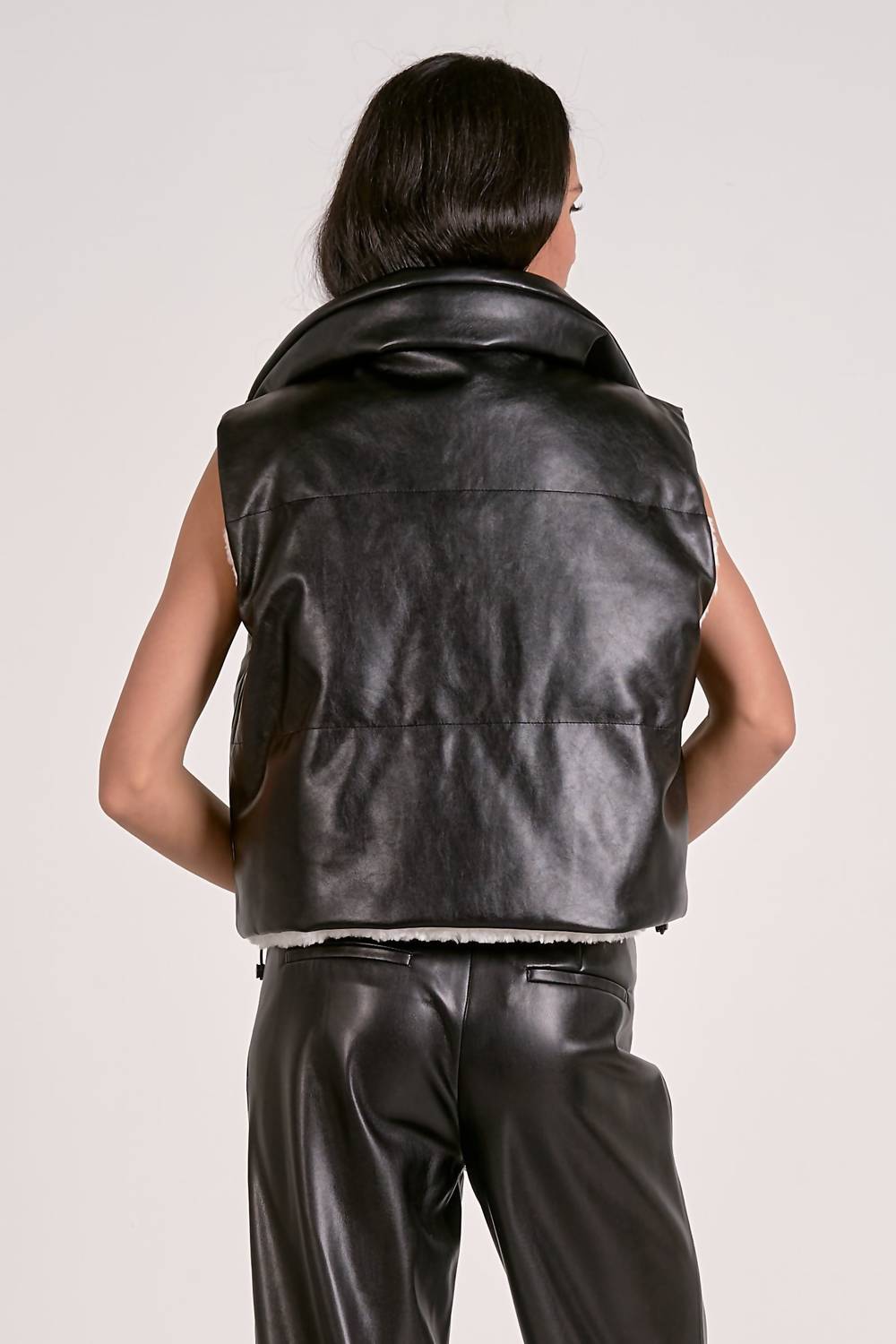 Elan - Reversible Faux Leather Vest