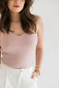 Falcon Park - Annalise Rib Knit Sweater Tank