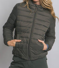 Love Tree - Hooded Light Puffer Jacket