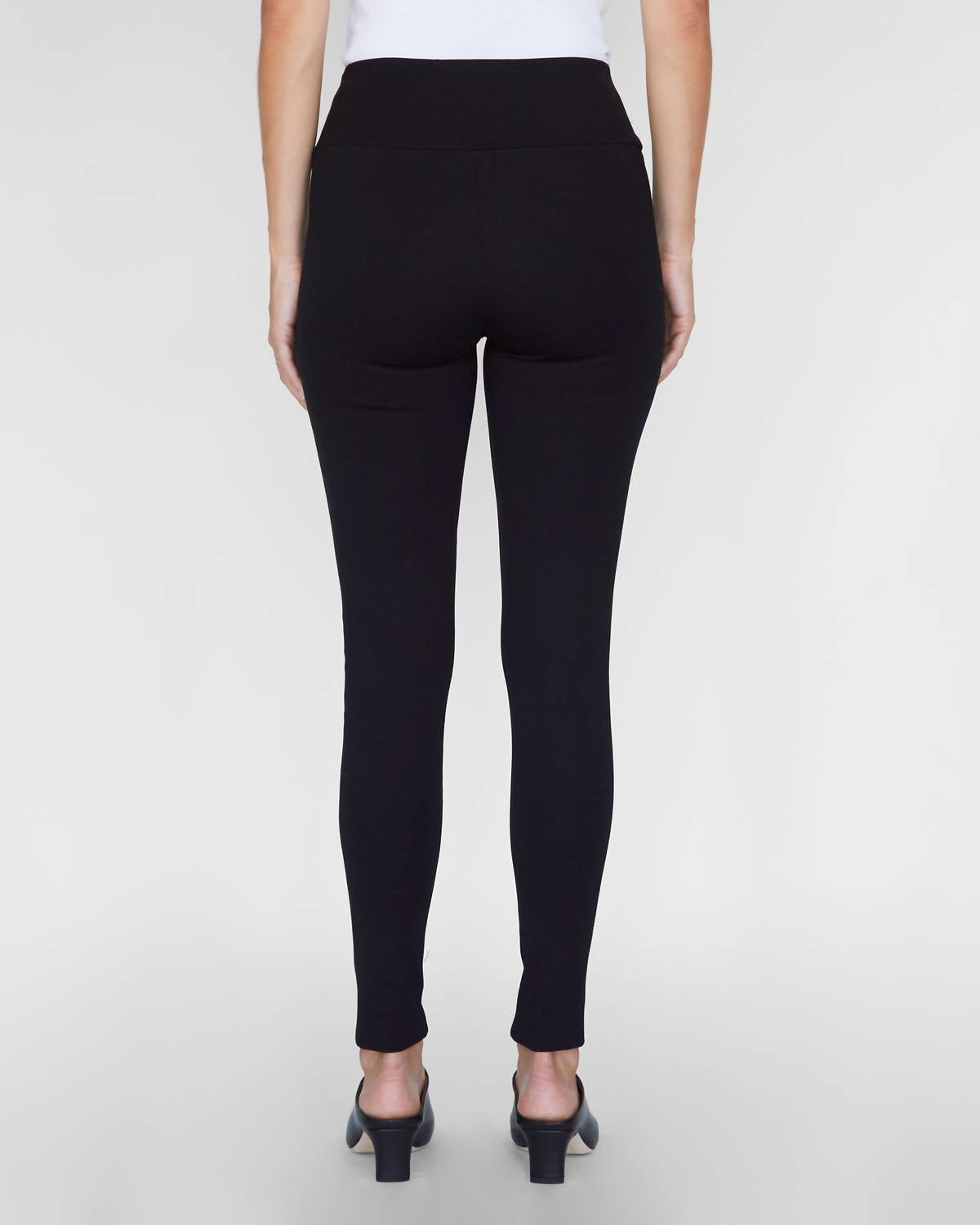 SPRWMN Ankle Stretch Legging Pants in black - women's pants - alternate view