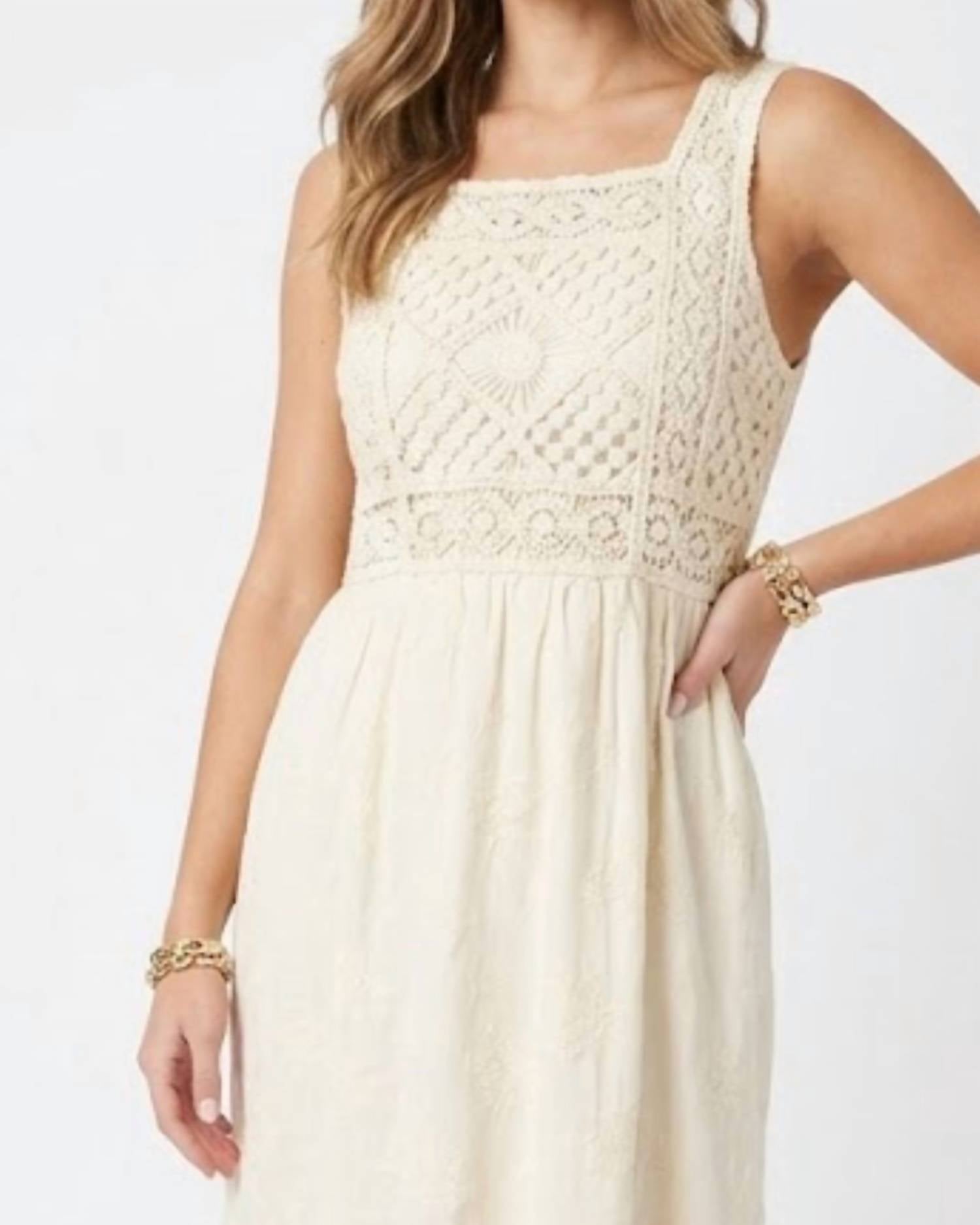 Another Love - Maribel Crochet Lace Midi Dress