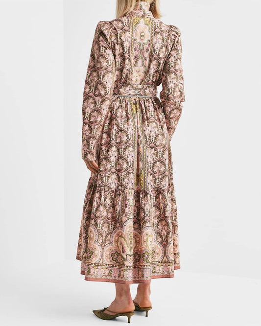 Bytimo - Striped Paisley Poplin Shirt Dress