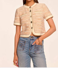 Ramy Brook - Sterling Tweed Short Sleeve Jacket