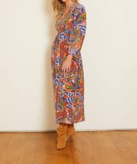 Caballero - Darcy Long Sleeve Midi Dress
