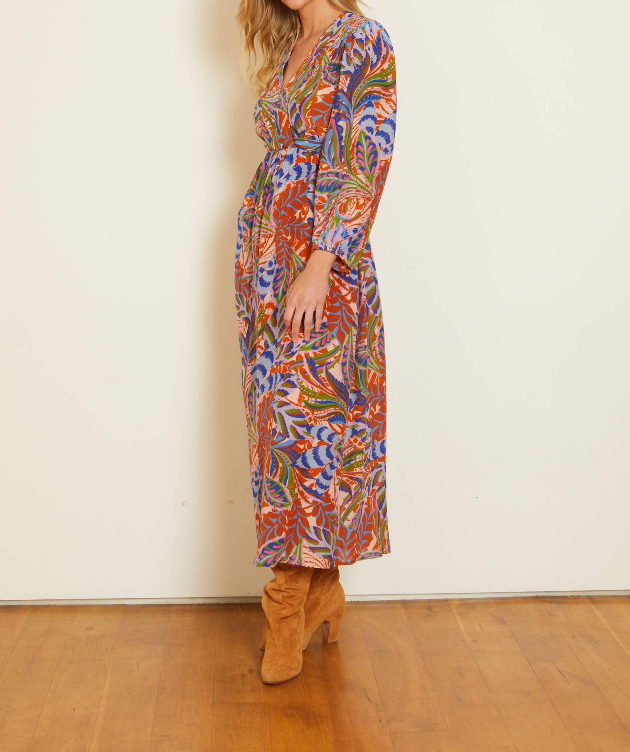 Caballero - Darcy Long Sleeve Midi Dress