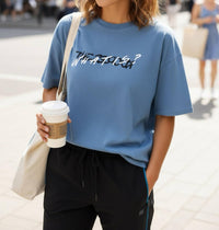 THE KOOPLES Graphic Tee Shirt in blu12 - women's t-shirt