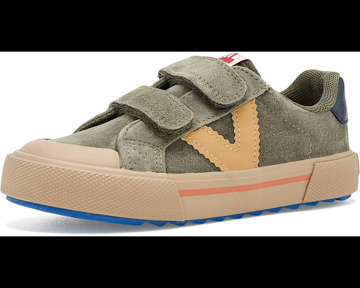 Victoria - Kid's Tribu Wide Fit Split Leather & Contrast Sneakers
