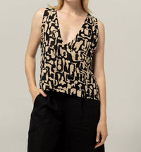 Bel Kazan - Lyra Sleeveless V-neck Top
