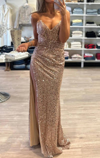Nox Anabel - Strapless Sequin Gown