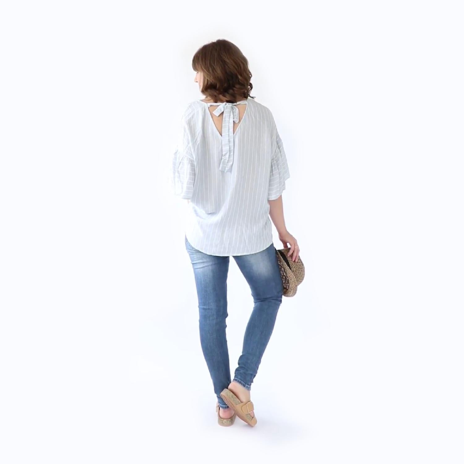 Mittoshop - Striped Tie Back Top