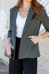 Skies Are Blue - Shirred Sleeve Blazer